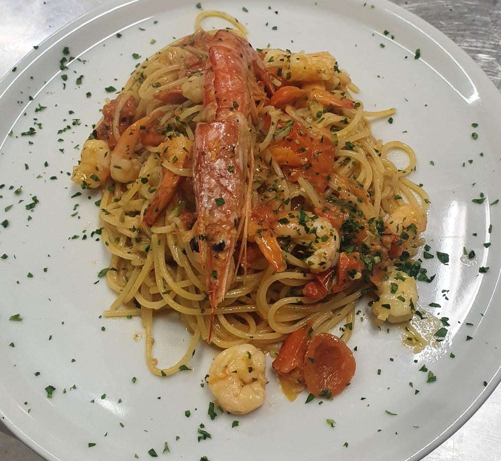 Spaghetti gamberi zucchine
